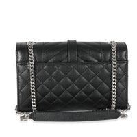 Saint Laurent Black Grain De Poudre In Mix Matelassé Small Envelope Bag