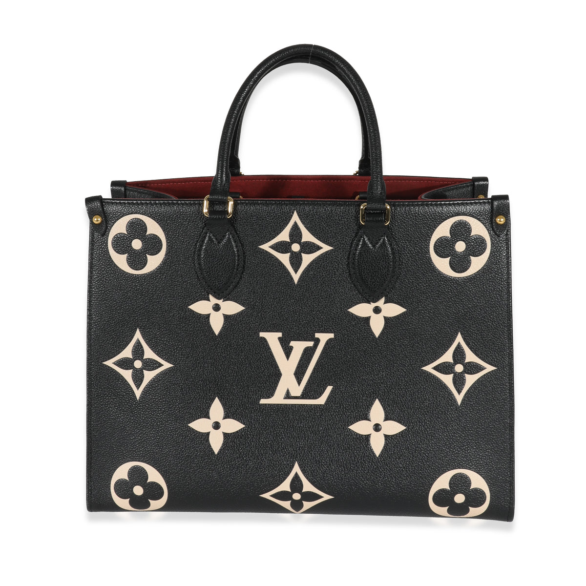 Louis Vuitton Black Giant Monogram Empreinte Onthego PM Gold Hardware, 2022 (Like New), Womens Handbag
