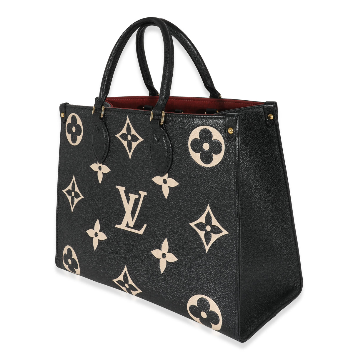 Louis+Vuitton+OnTheGo+Tote+MM+Black+Leather for sale online