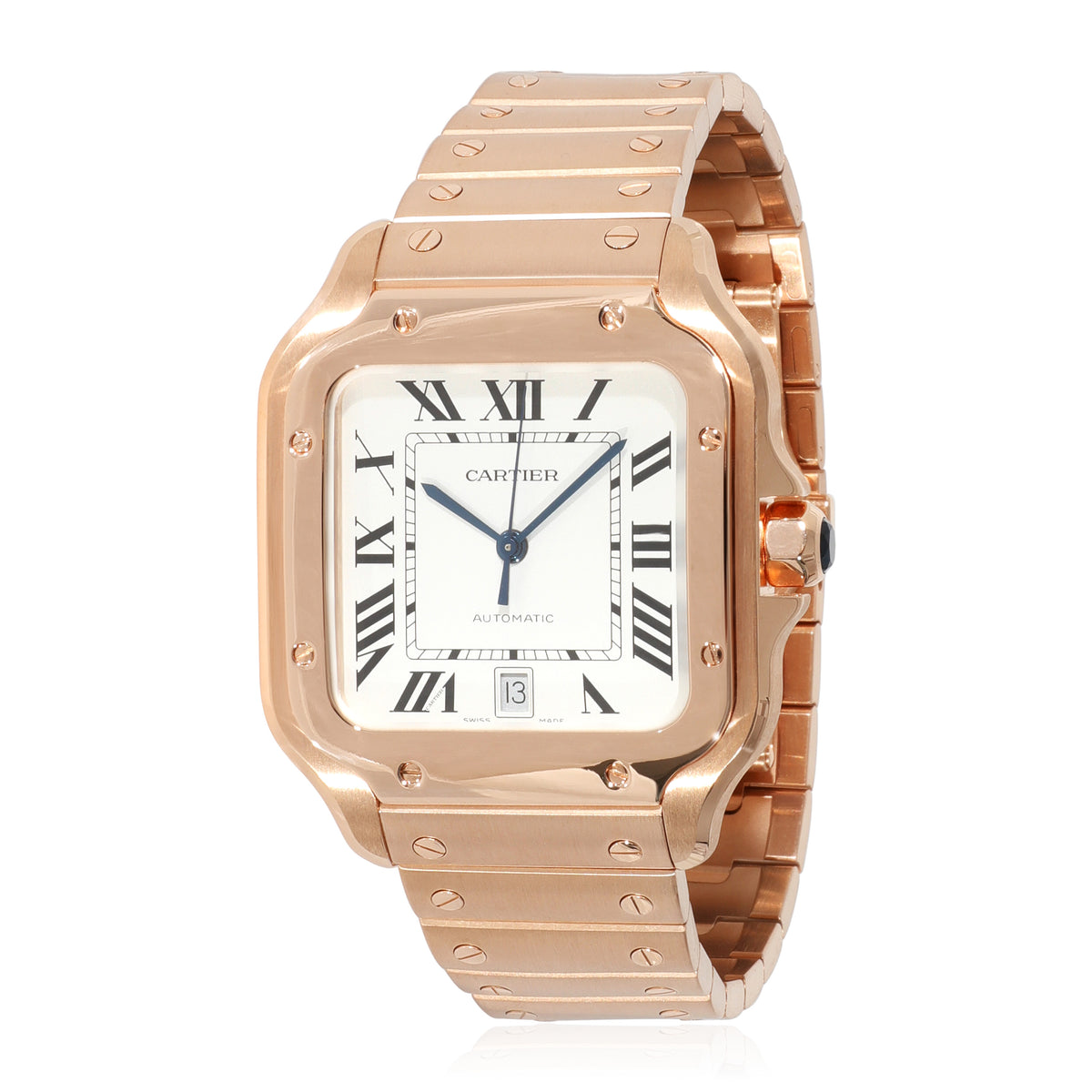 Cartier Santos de Cartier WGSA0007 Mens Watch in 18kt Rose Gold