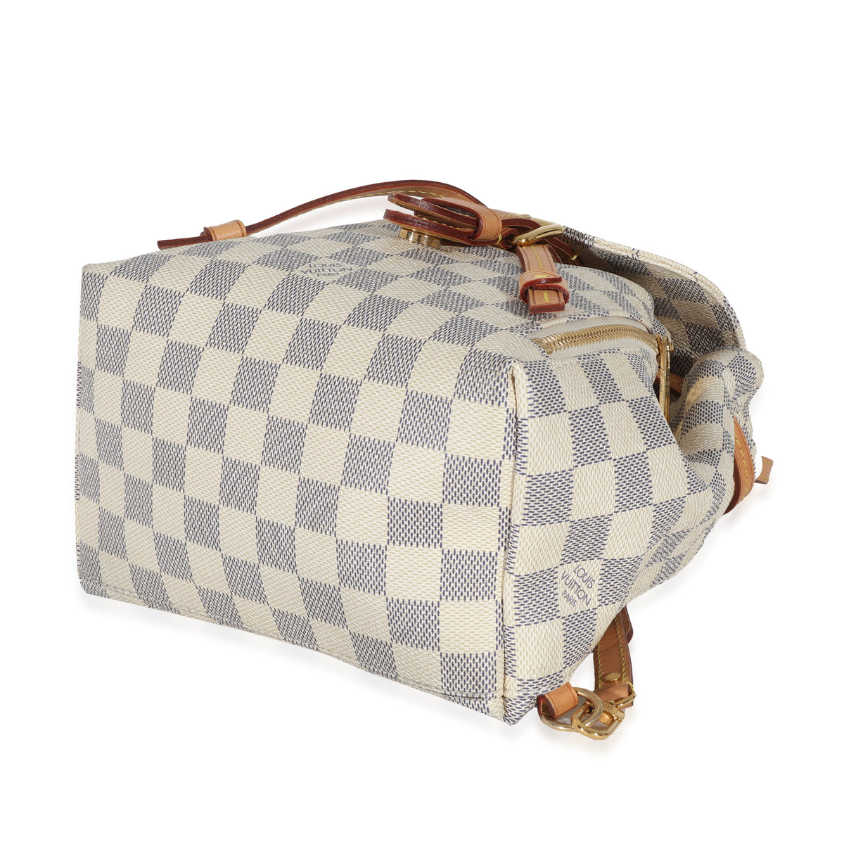 louis vuitton azur backpack Louis Vuitton Damier Azur Canvas Sperone BB Backpack | myGemma