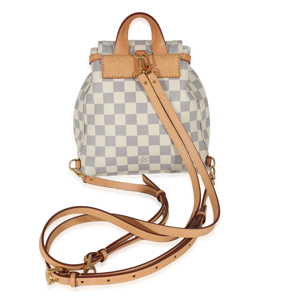 louis vuitton backpack sperone Louis Vuitton Damier Azur Canvas Sperone BB Backpack | myGemma