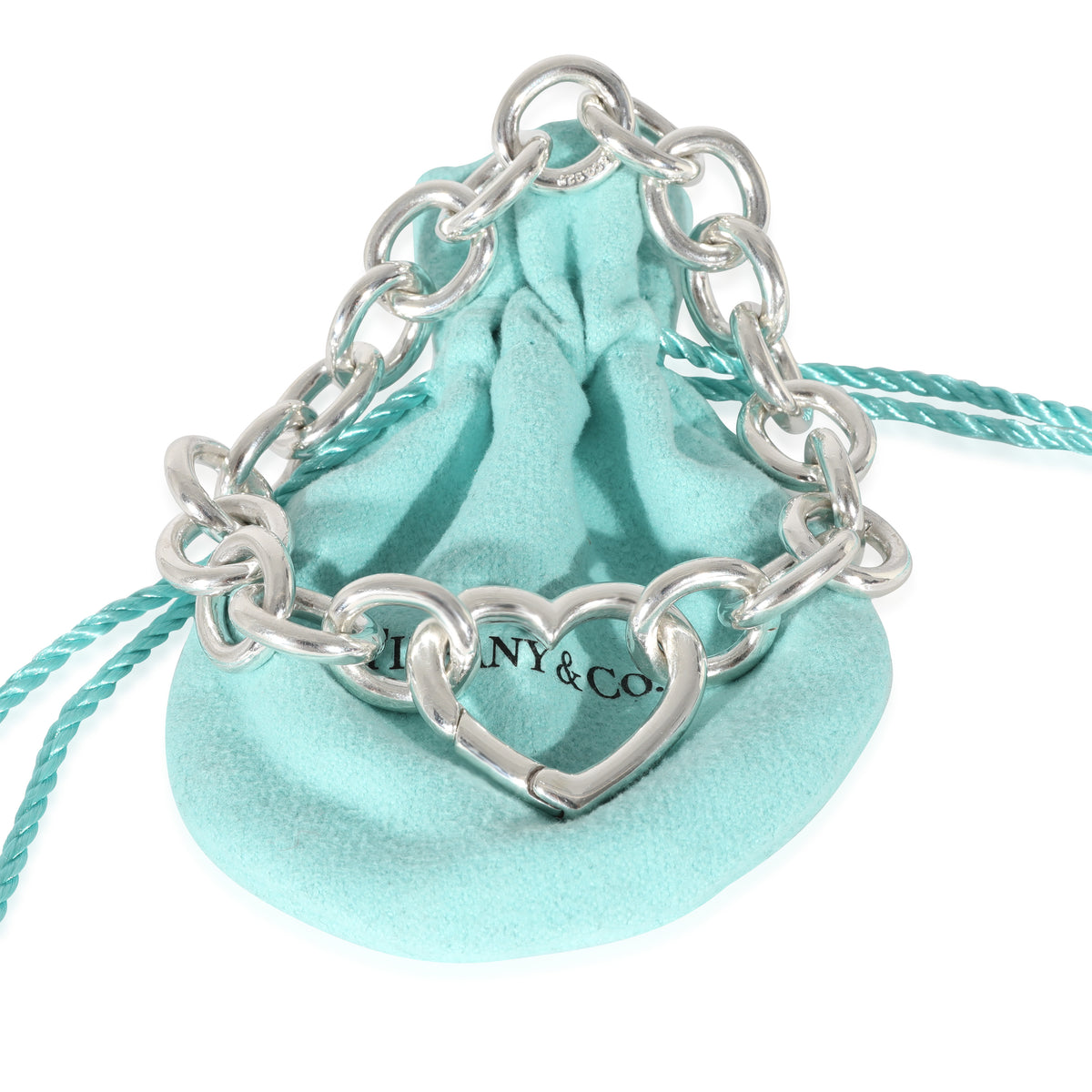 Tiffany & Co. Heart Clasp Bracelet in Sterling Silver