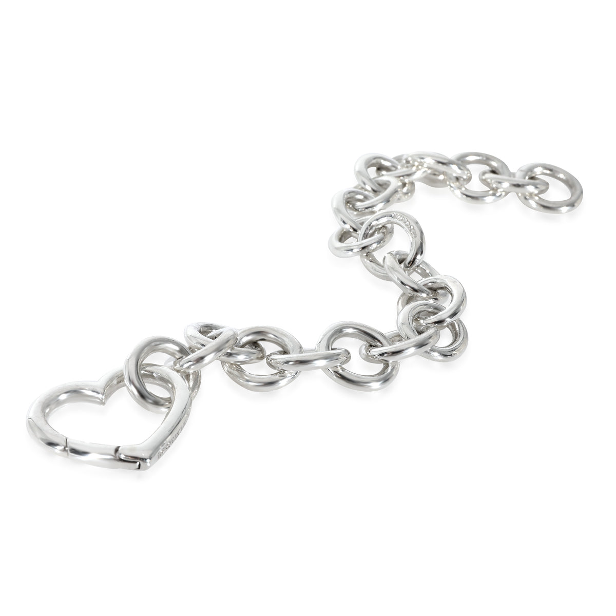 Tiffany & Co. Heart Clasp Bracelet in Sterling Silver