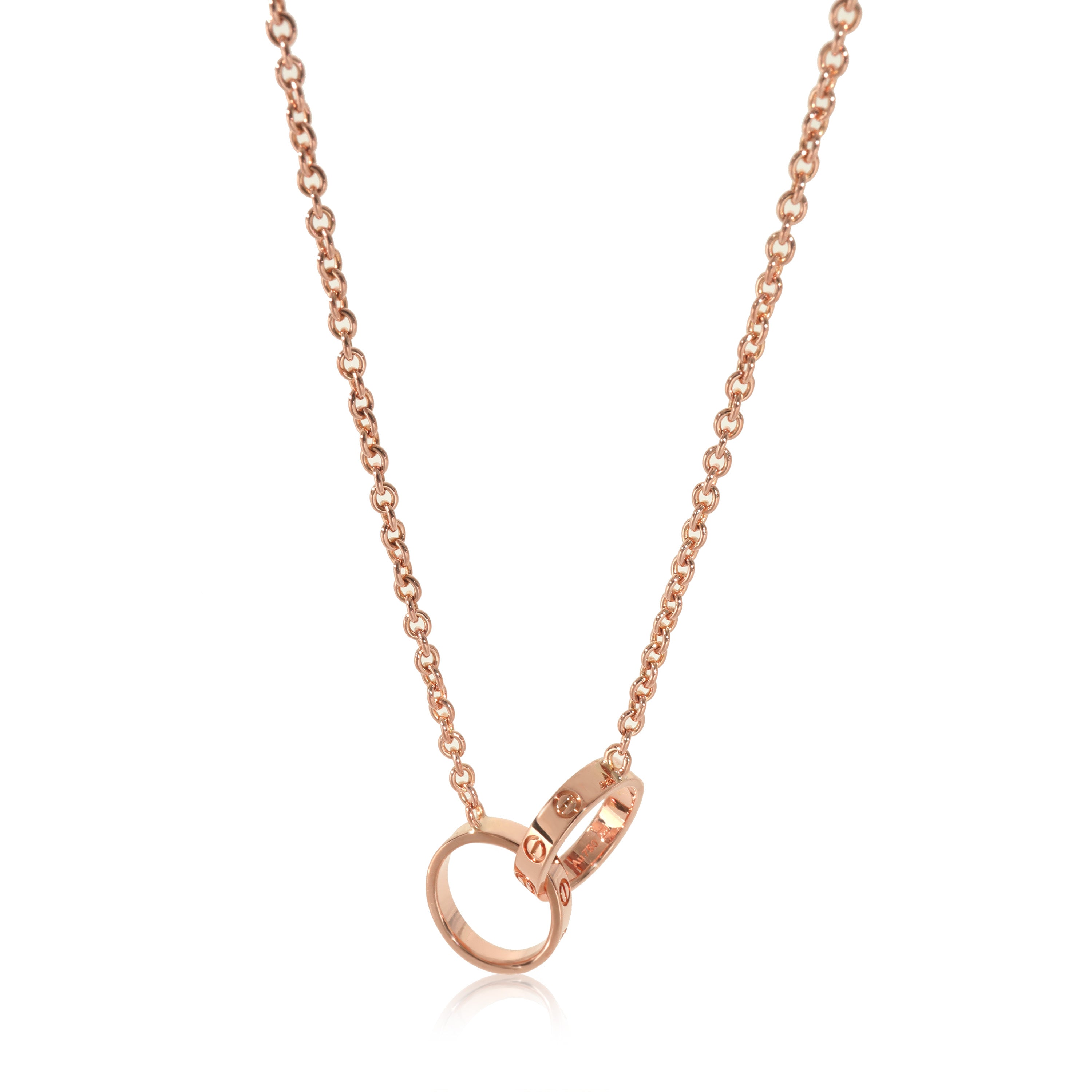 Cartier d'Amour Necklace with Pendant 18k Rose Gold Diamond 0.04 ctw for  sale online | eBay