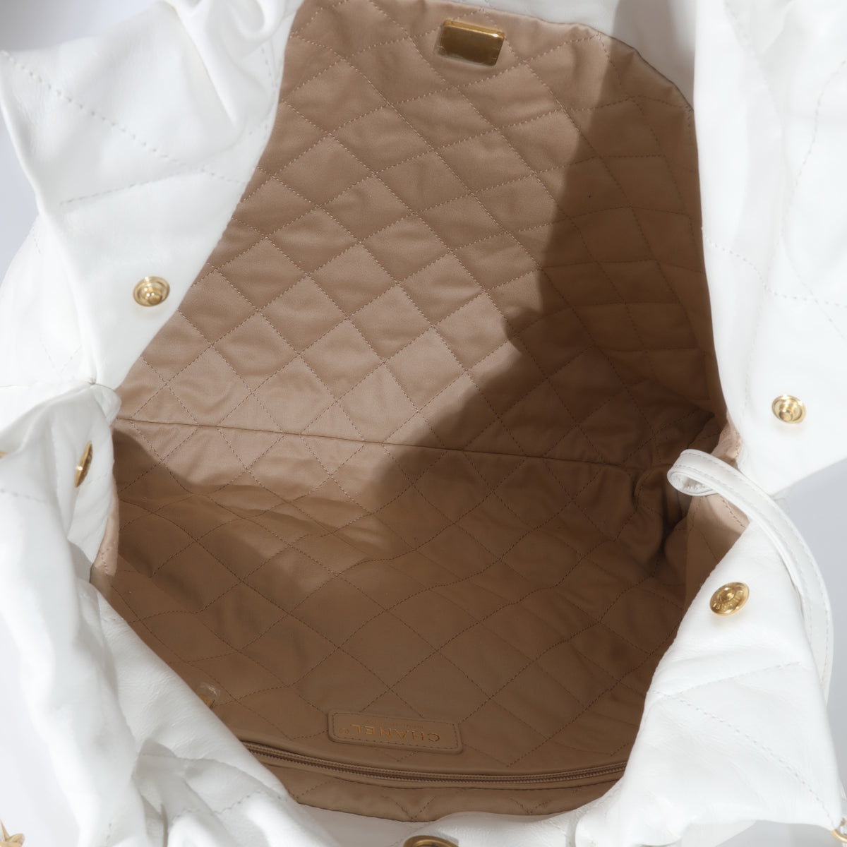 Chanel White Calfskin Chanel 22 Bag, myGemma, QA