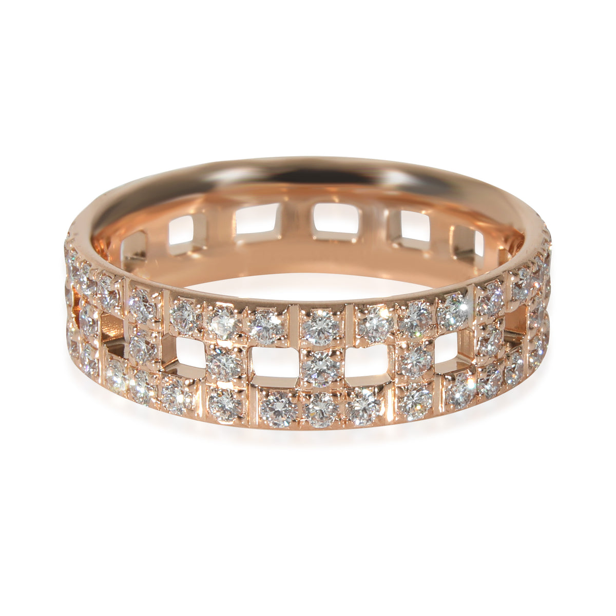 Tiffany & Co. Tiffany T Wide Diamond Ring in 18k Rose Gold 0.99 CTW