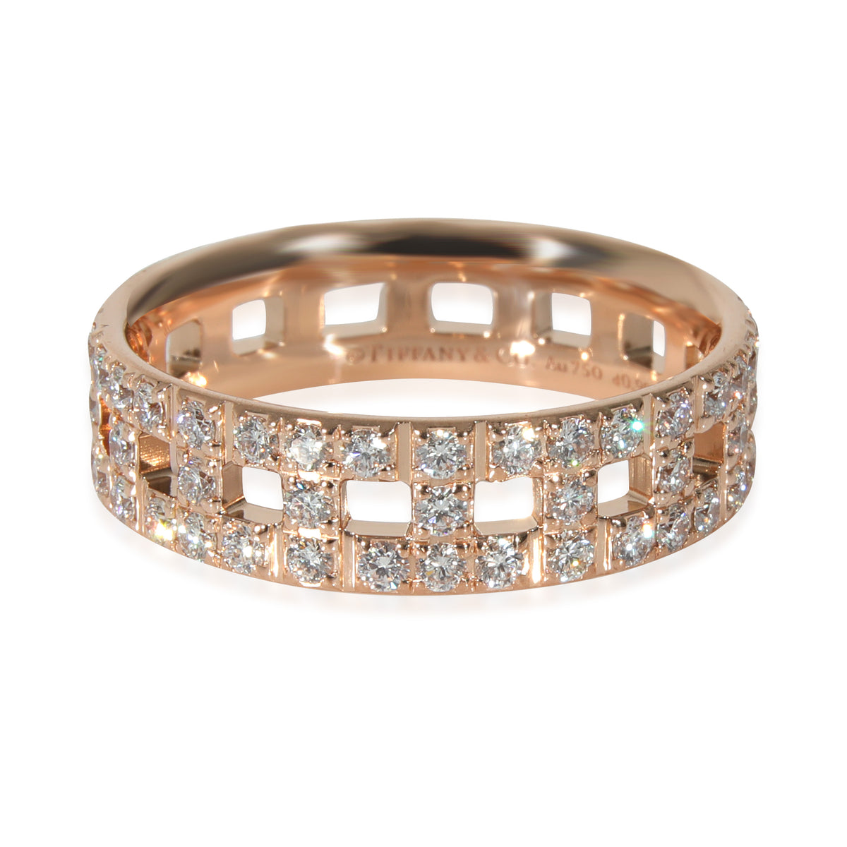 Tiffany & Co. Tiffany T Wide Diamond Ring in 18k Rose Gold 0.99 CTW