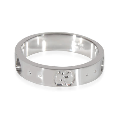 Gucci Icon Inverted Gs Ring in 18k White Gold