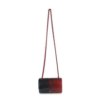 Chanel 18K Red Black Ombre Iridescent Python Mini Flap Bag RHW