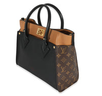 Louis Vuitton Black & Tan Calfskin And Monogram Canvas On My Side MM