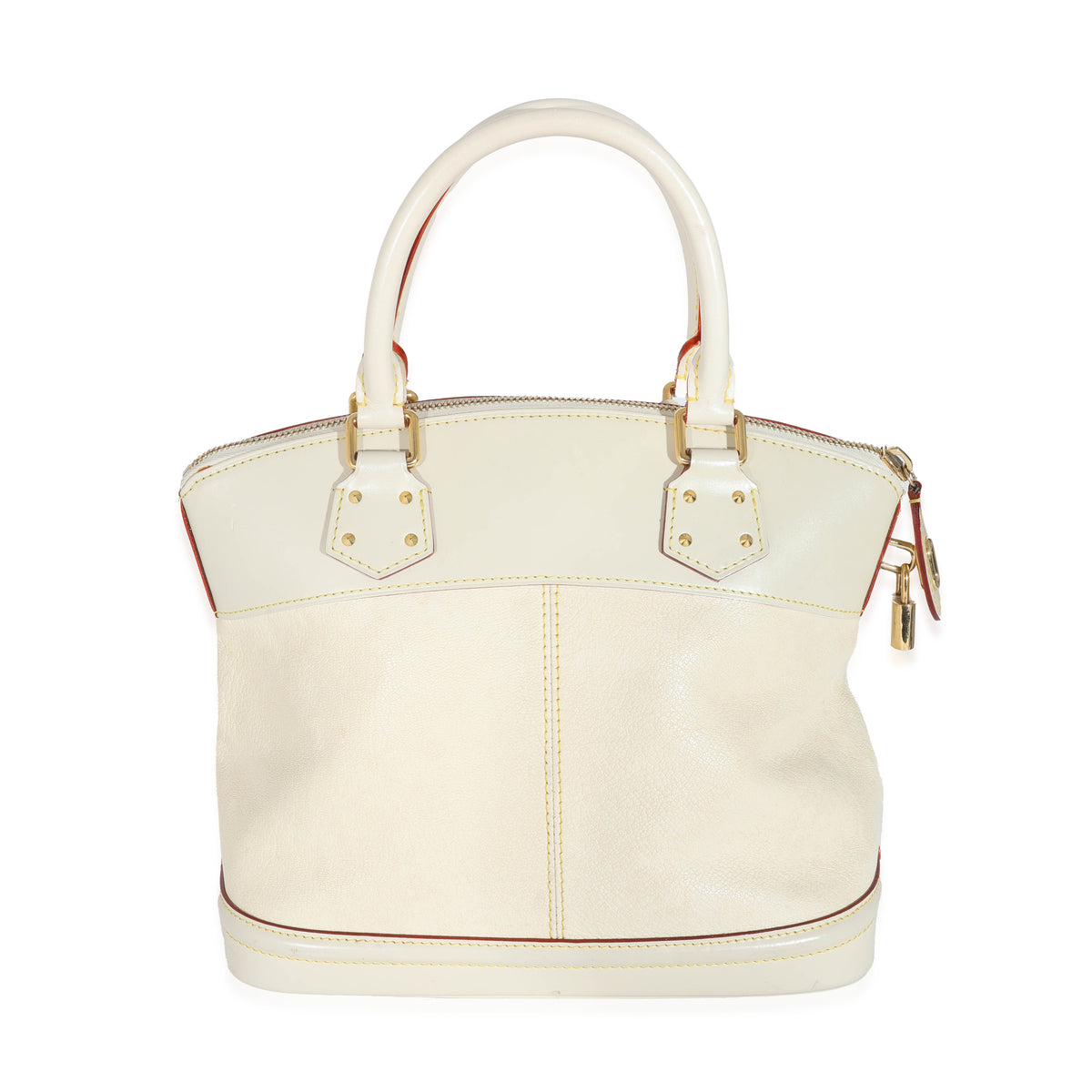 Louis Vuitton Lockit MM Suhali Leather Tote Bag Ivory