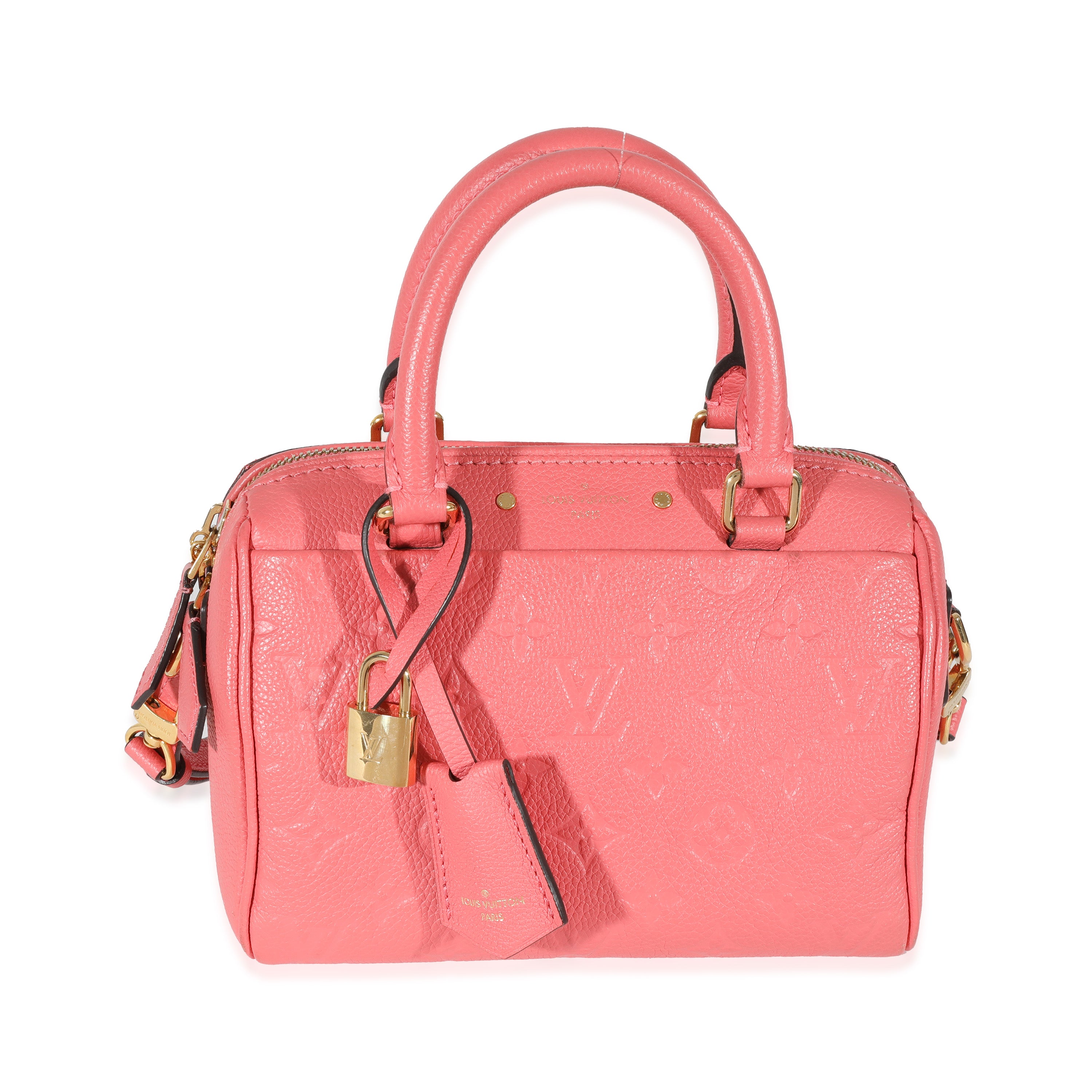 Louis Vuitton Pink Monogram Empreinte Speedy Bandoulière NM 20 - Handbag | Pre-owned & Certified | used Second Hand | Unisex