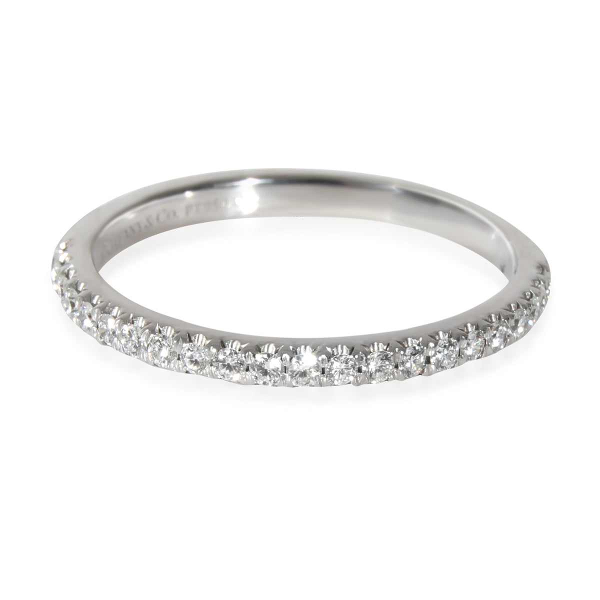 Tiffany & Co. Soleste Half Eternity Diamond Wedding Band in Platinum 0.17 CTW