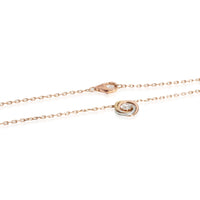 Cartier Trinity Diamond Necklace in 18k 3 Tone Gold 0.18 CTW