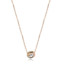 Cartier Trinity Diamond Necklace in 18k 3 Tone Gold 0.18 CTW