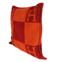 Hermès Wool Cashmere Red Orange Avalon GM