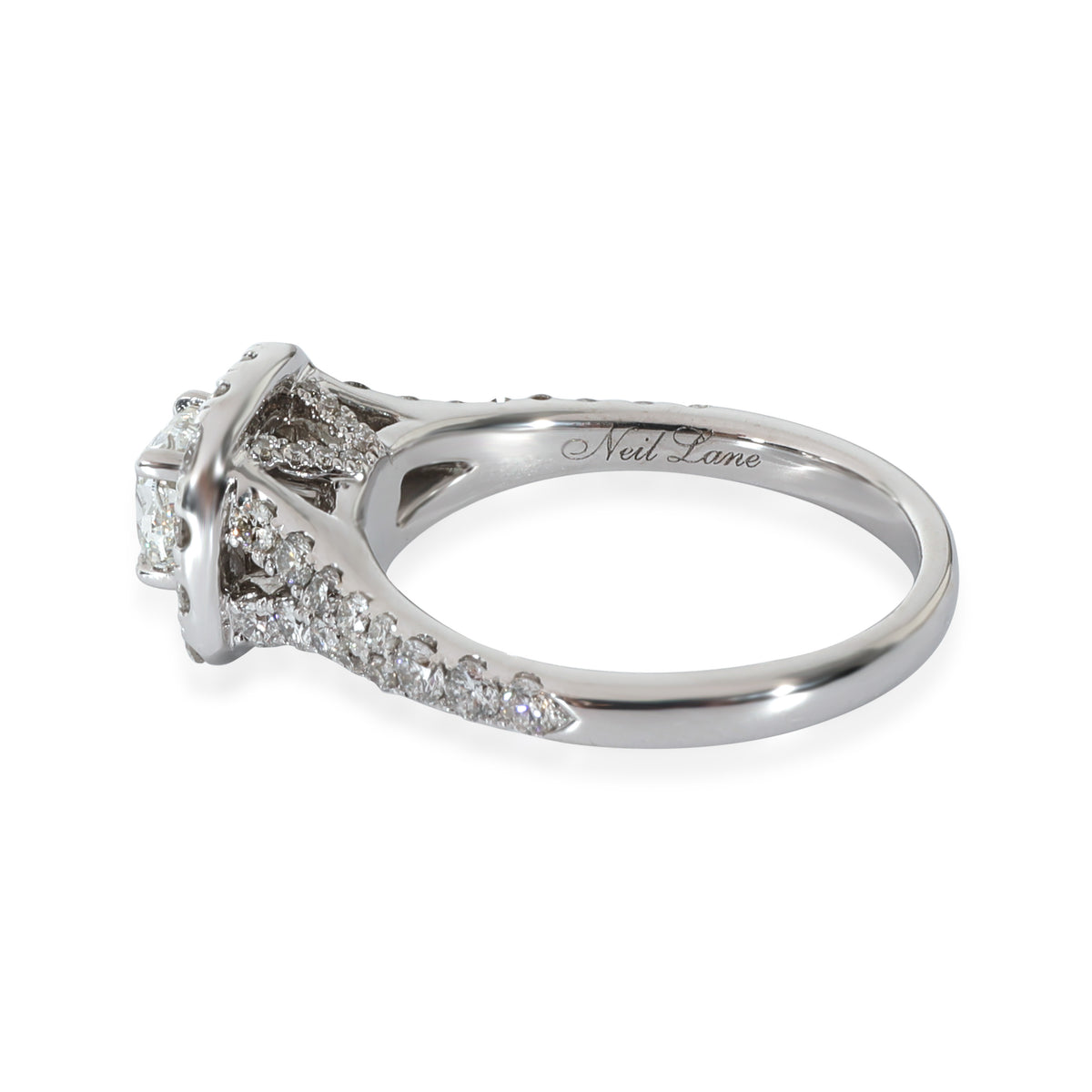 Neil Lane Halo Diamond Engagement Ring in 14k White Gold I-J I1-I2 2.15 CTW