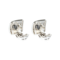 David Yurman Cable Collection Earrings in  Sterling Silver 1.5 CTW