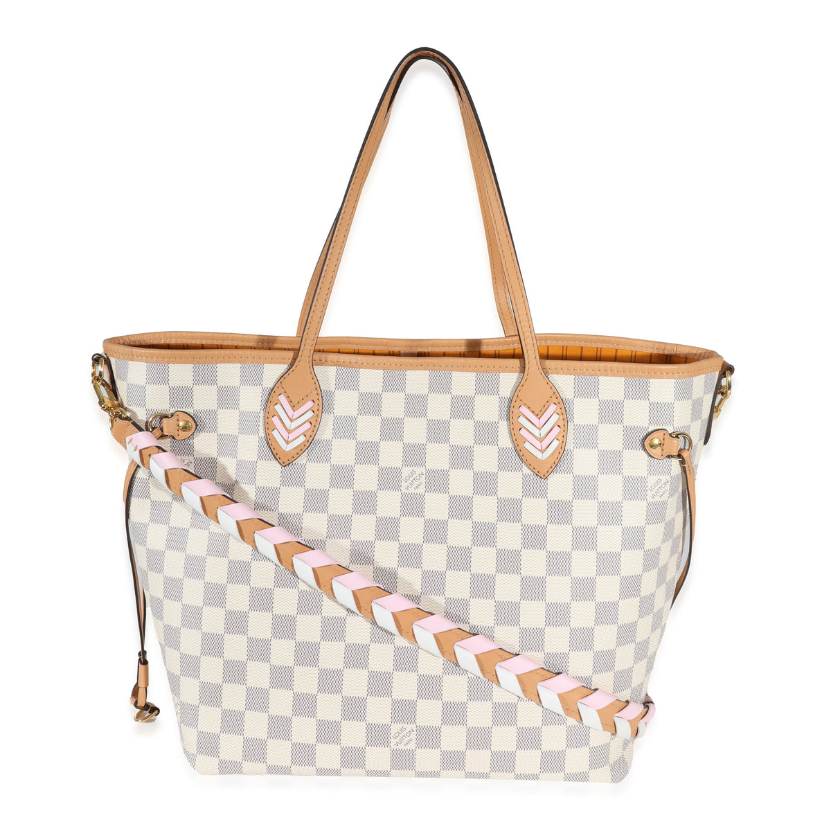 Louis Vuitton Damier Azur Braided Neverfull MM Shoulder Tote – Italy Station