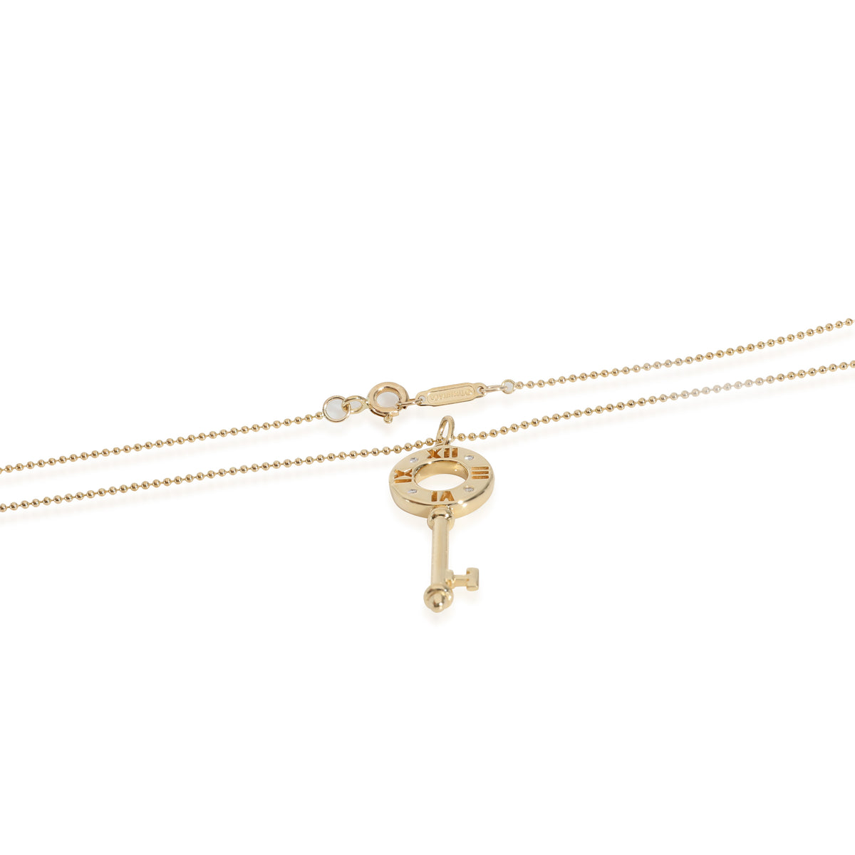 Tiffany & Co. Atlas Keys Diamond Pendant in 18k Yellow Gold 0.01 CTW