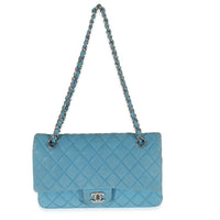 Chanel Blue Matte Caviar Medium Classic Double Flap Bag