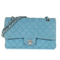 NIB 21K Chanel Light Pale Blue Caviar Classic Medium Double Flap Bag S –  Boutique Patina