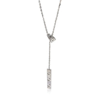 Cartier Love Diamond Fashion Necklace in 18k White Gold 0.06 CTW