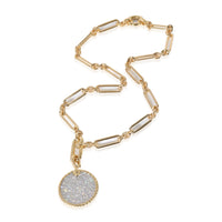 David Yurman Elements Disc Necklace in 18k Yellow Gold 2 CTW