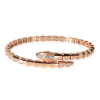 BVLGARI Serpenti Bracelet in 18k Rose Gold 0.47 CTW Size Medium