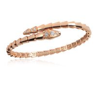 BVLGARI Serpenti Bracelet in 18k Rose Gold 0.47 CTW Size Medium