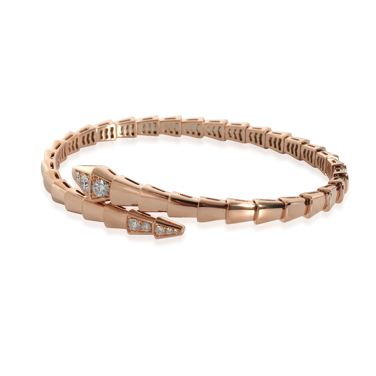 BVLGARI Serpenti Bracelet in 18k Rose Gold 0.47 CTW Size Medium