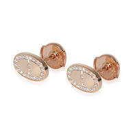 Hermès Chaine dAncre Earrings in 18k Rose Gold 0.18 CTW