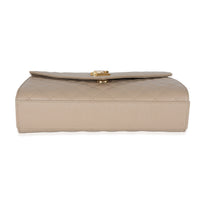 Saint Laurent Beige Grain De Poudre Medium Envelope In Mix Flap Bag