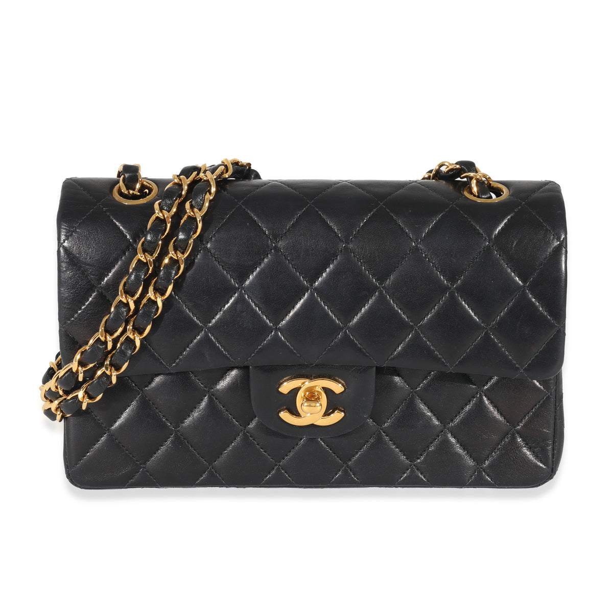 Chanel Black Lambskin Small Classic Flap  Labellov  Buy and Sell  Authentic Luxury