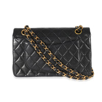 Chanel Vintage Black Lambskin Small Classic Flap Bag