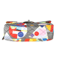 Chanel Multicolor Printed Nylon Coco Color Medium Flap Bag