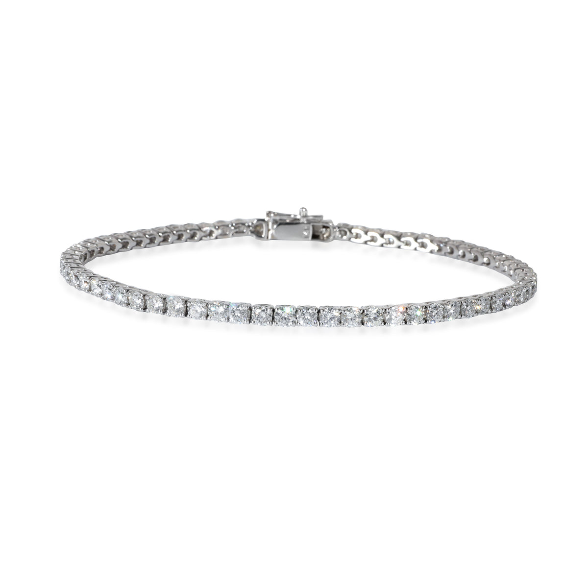 Diamond Tennis Bracelet in 14k White Gold 4.22 CTW