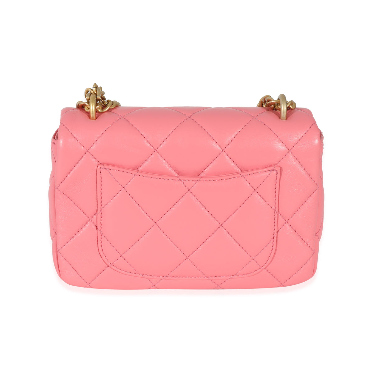 Chanel 22P Pink Lambskin Enamel Mini Pending Square Flap Bag, myGemma, CA