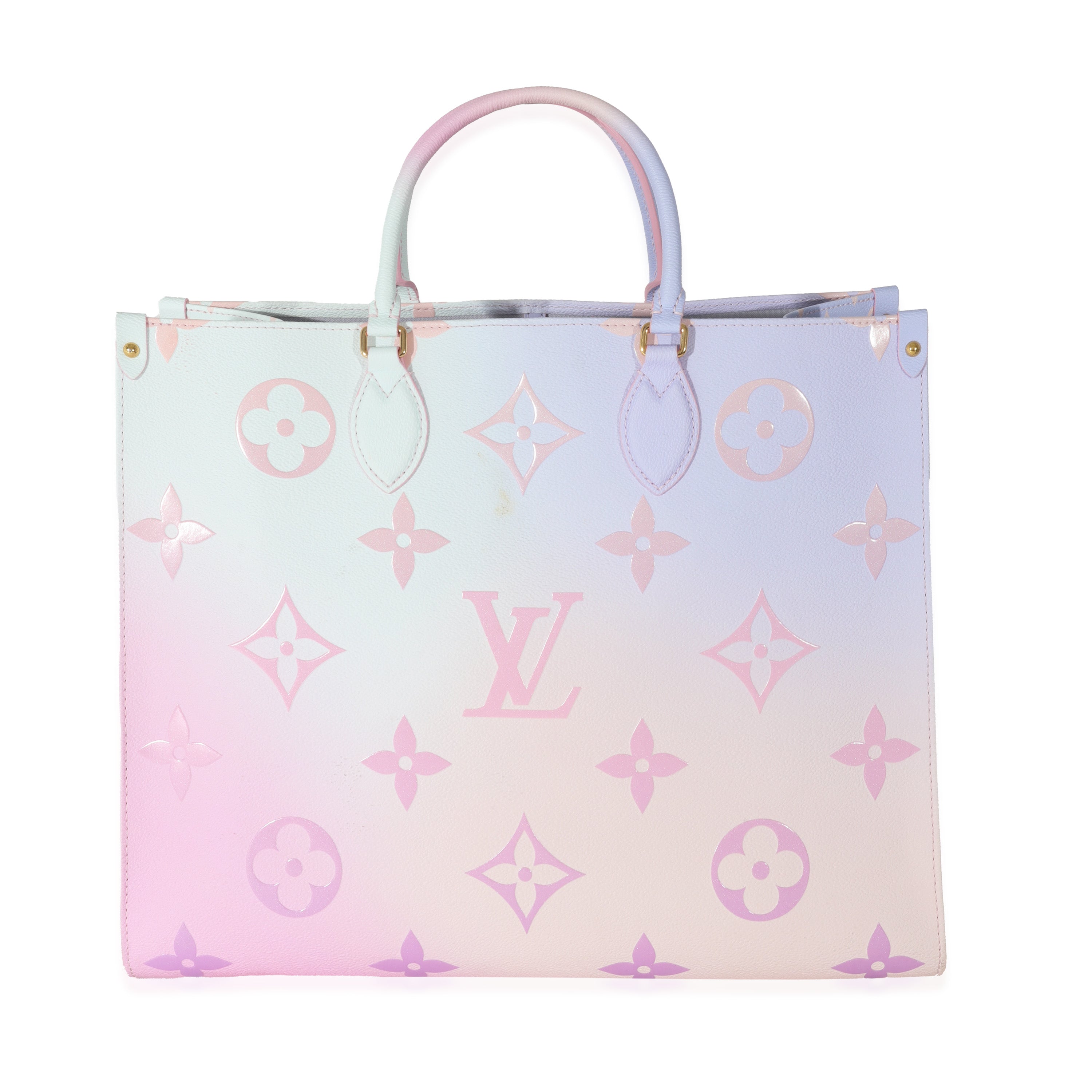 Louis+Vuitton+OnTheGo+Tote+PM+Sunrise+Pastel+Canvas for sale
