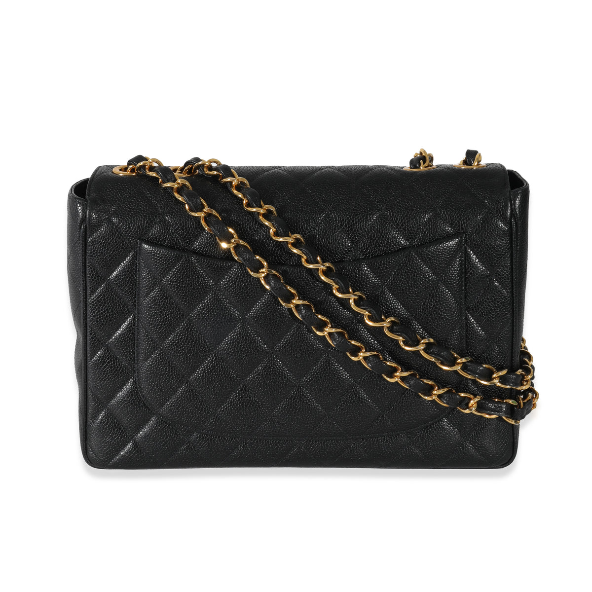 Chanel Vintage Black Caviar 24k Jumbo XL Single Flap Bag, myGemma