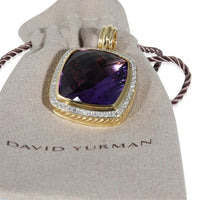 David Yurman Albion Amethyst Diamond Pendant in 18K Yellow Gold 0.5 CTW