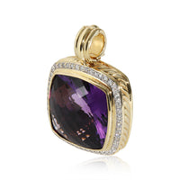 David Yurman Albion Amethyst Diamond Pendant in 18K Yellow Gold 0.5 CTW