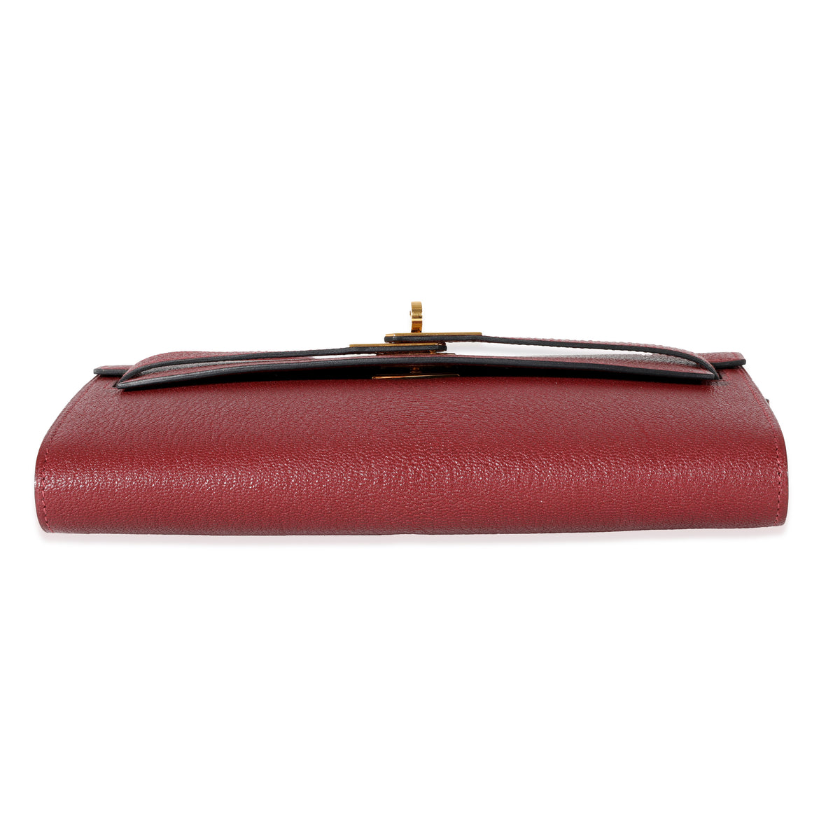 Hermes 35cm Rouge H Chevre Leather Retourne Kelly Bag with, Lot #58100