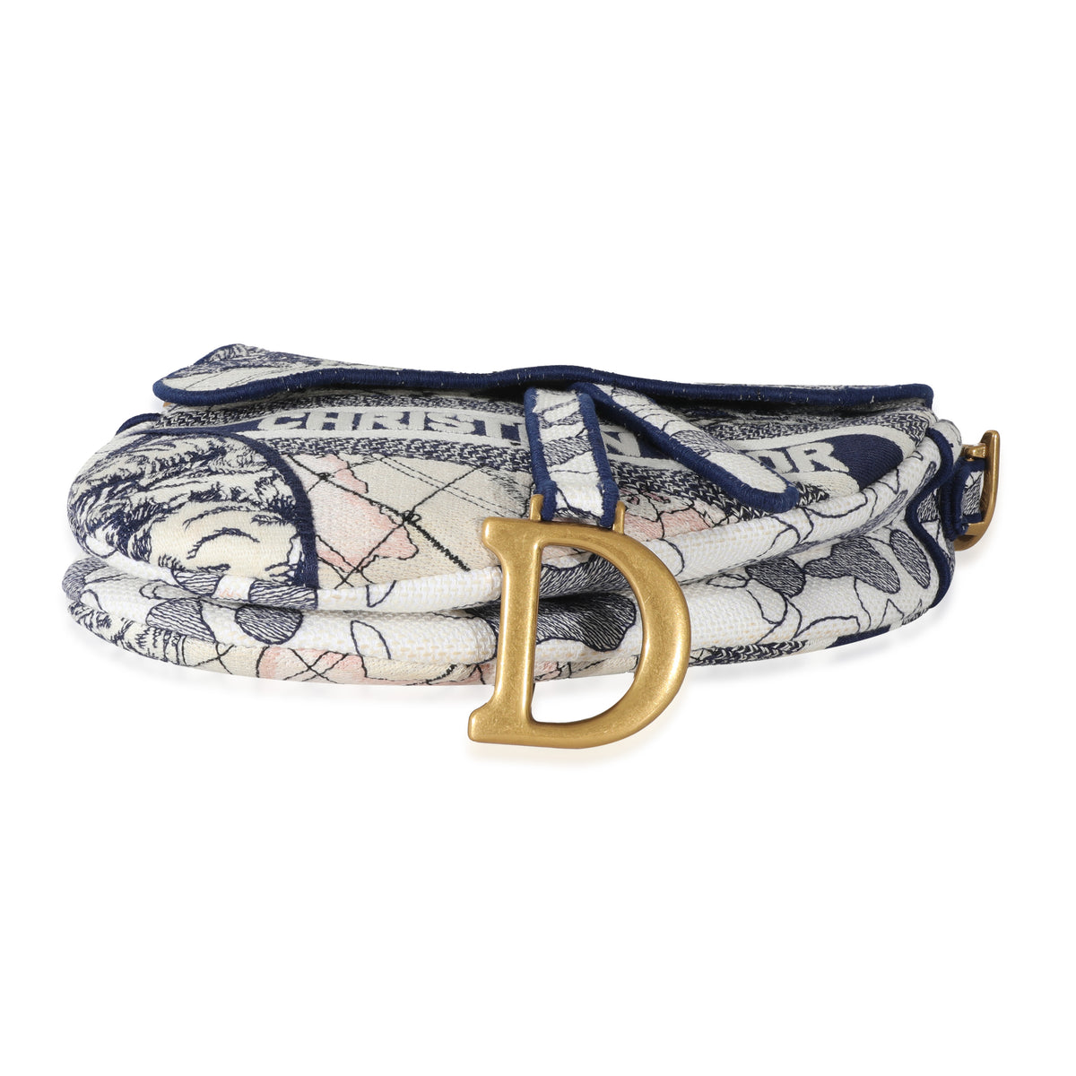 Dior Matte White Calfskin Saddle Belt Pouch, myGemma