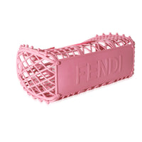 Fendi Pink Rosa Matte Recycled Plastic Small Vitello Liberty Basket