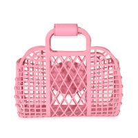 Fendi Pink Rosa Matte Recycled Plastic Small Vitello Liberty Basket