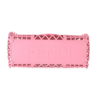 Fendi Pink Rosa Matte Recycled Plastic Small Vitello Liberty Basket