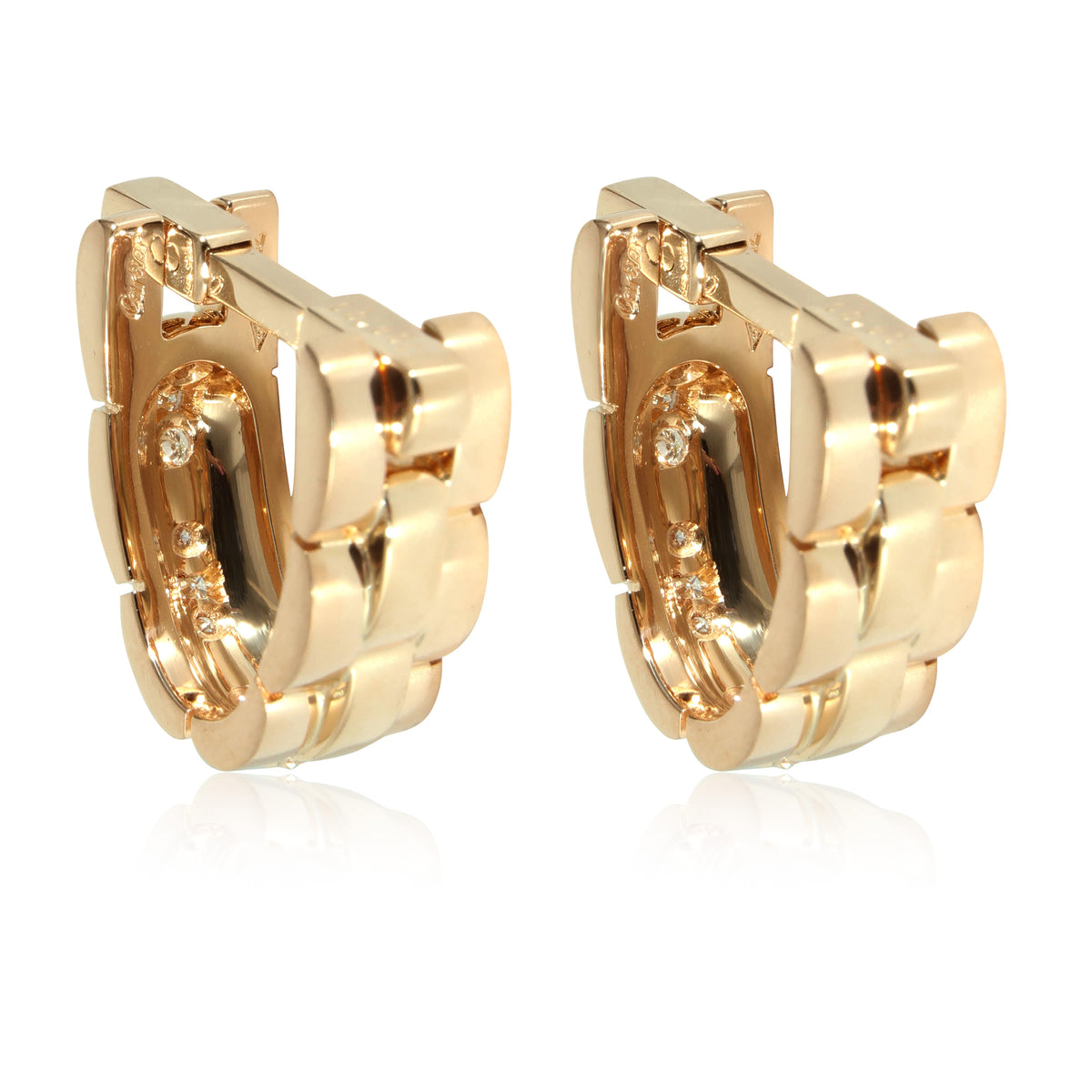 Cartier Maillon Panthere Cufflinks in 18K Yellow Gold 0.35 Ctw