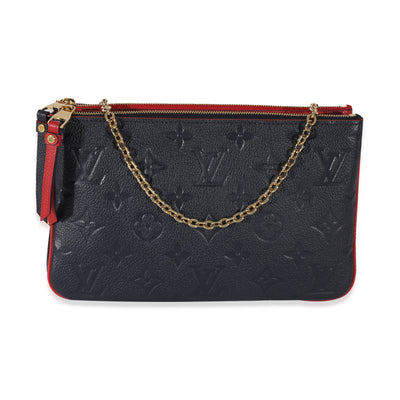 Louis Vuitton Marine Rouge Empreinte Double Zip Pochette